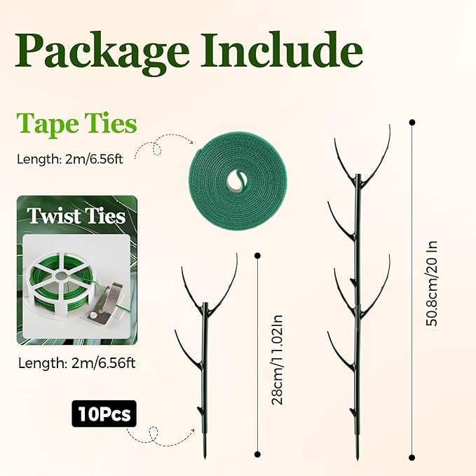 10 Pack Stackable Monstera Plant Support Stakes, Durable Climbing Plant Support - Image 8