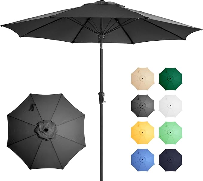 Ayge 9FT Large Outdoor Patio Umbrella Market Table Umbrella-UV Resistant by AYGE