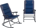 Outsunny Oversized Folding Rocking Camping Chair Set of 2, Padded Outdoor by Outsunny