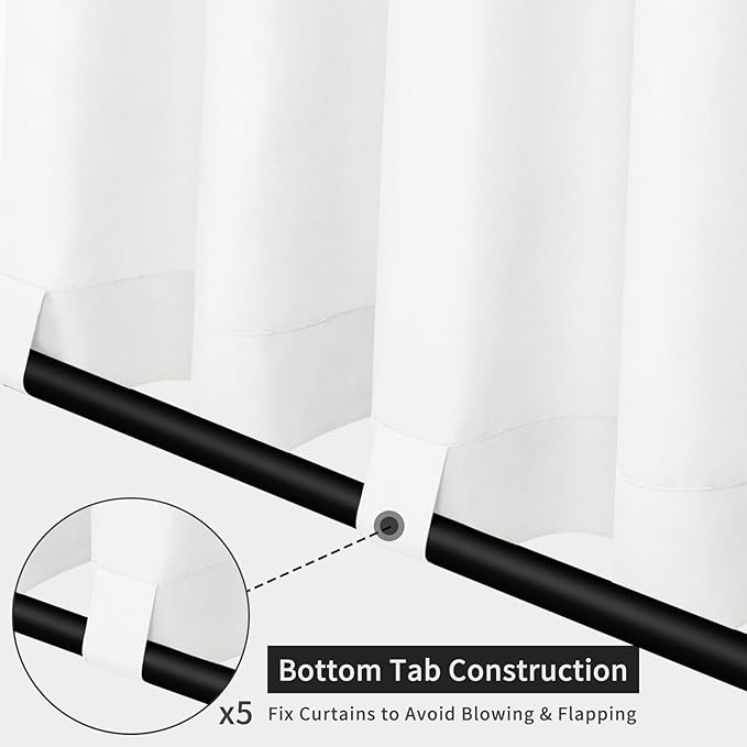 Easy-Going Linen Look Outdoor Curtains Waterproof Windproof Porch Curtains - Image 4