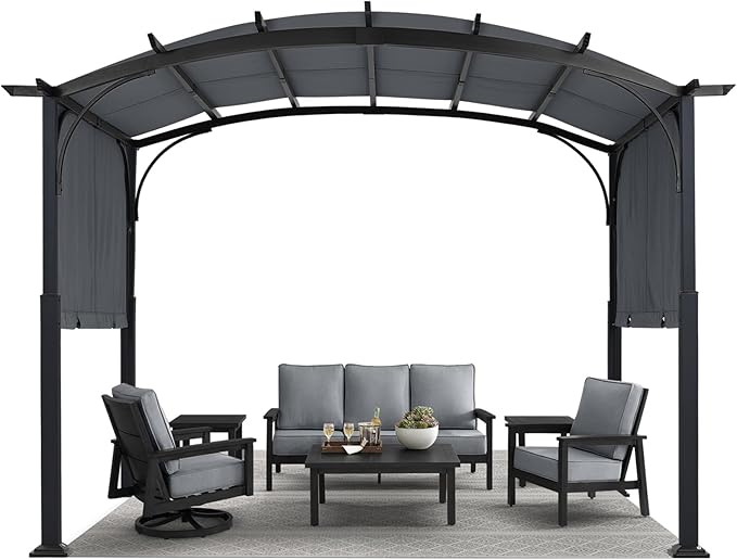 MASTERCANOPY 10x10ft Outdoor Retractable Pergola by MASTERCANOPY