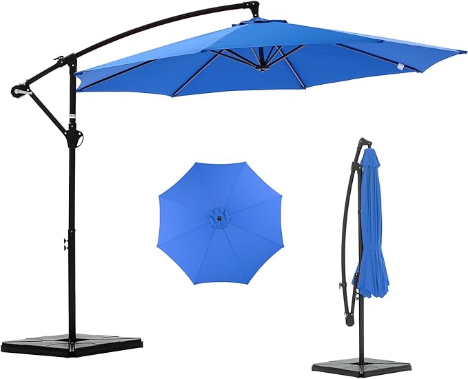 NEWBULIG 10FT Patio Umbrella, Offset Cantilever Outdoor Patio Table Umbrella by NEWBULIG