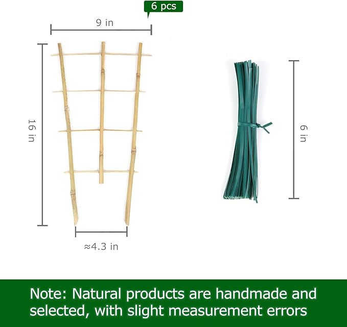 Plant Trellis Indoor 6 Pack Bamboo Trellis - Image 2