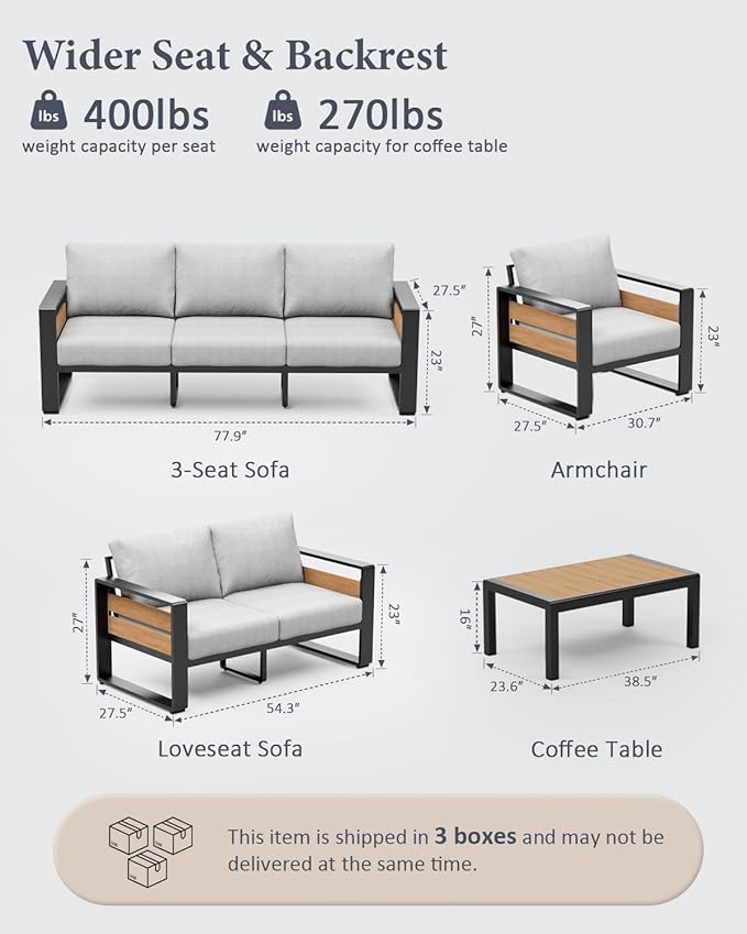 ZANDOR Outside Aluminum Lawn Furniture - Image 2