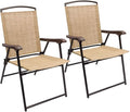 Devoko Patio Folding Chair Deck Sling Chair Camping Garden Pool Beach Using by DEVOKO