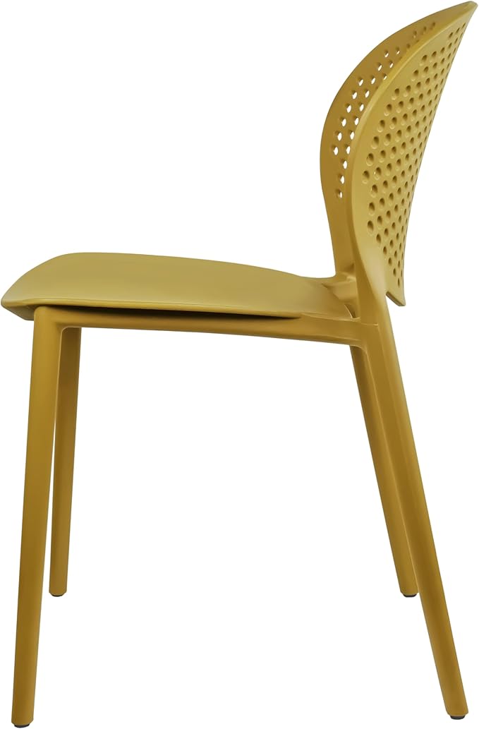 2xhome Set of 2 Patio Dining Chairs | Modern Stackable Outdoor Pool Side Chair - Image 7