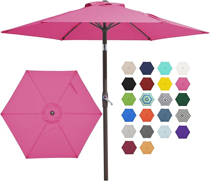 JEAREY 7.5FT Patio Umbrella Market Table Umbrella by JEAREYOutdoorsCollection