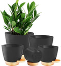 5-Pack Plant Pots with Drainage by Unknown