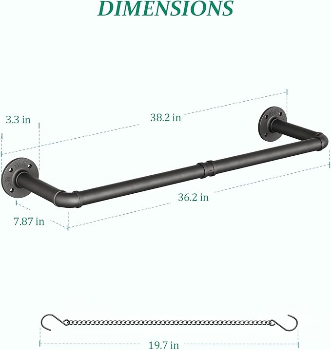 Plant Haning Rod, 2 Pack Hanging Planters - Image 5