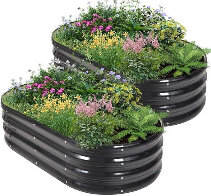 Galvanized Raised Garden Bed Outdoor by BIRDSINYARD