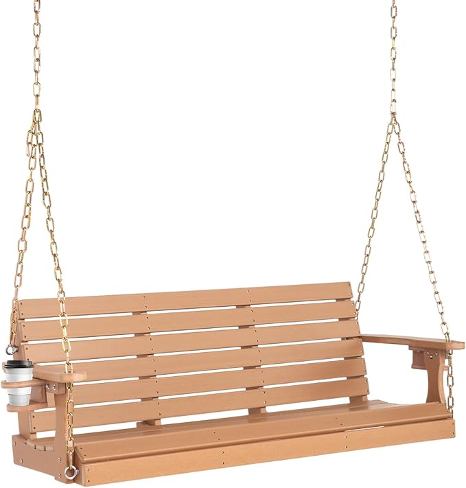 VINGLI Heavy Duty 1600 LBS HDPE Porch Swing Outdoor by VINGLI