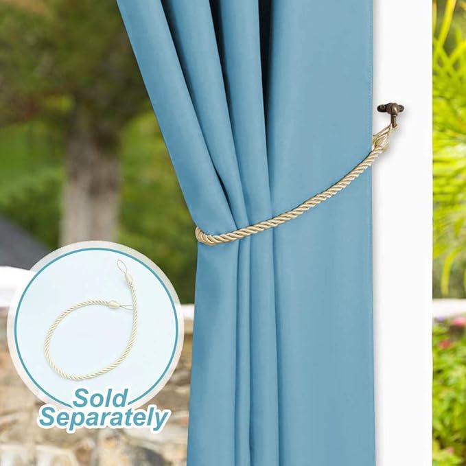NICETOWN Outdoor Curtain for Patio Waterproof, Energy Saving Thermal Insulated - Image 6