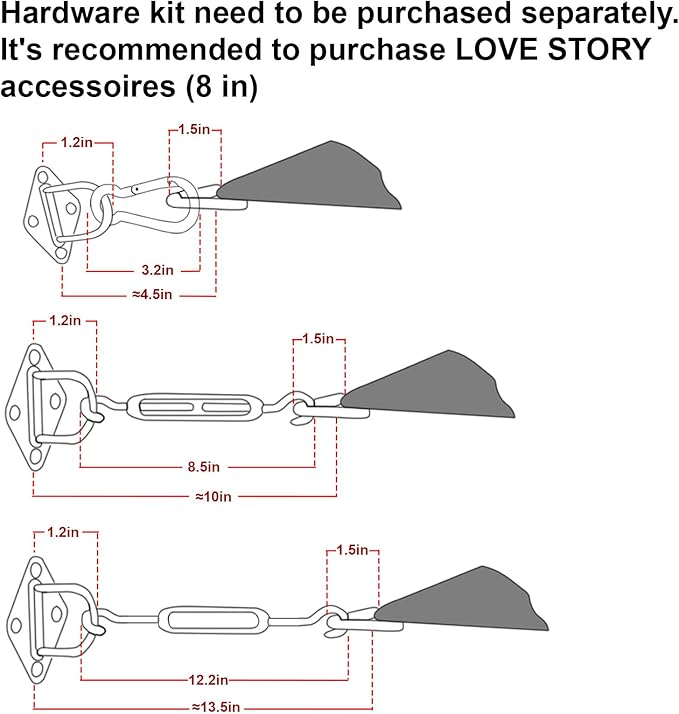 LOVE STORY Custom Size 17'x24'x29.4' Brown Sun Shade Sail Right Triangle - Image 3