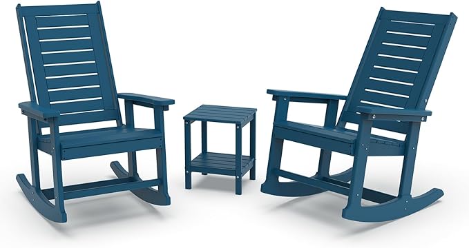 GREENVINES Outdoor Rocking Chair Set | 3-Piece | 2 Rocking Chairs by GreenVines