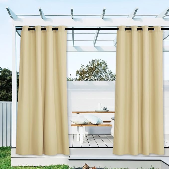 NICETOWN Canvas Waterproof Outdoor Curtains by NICETOWN