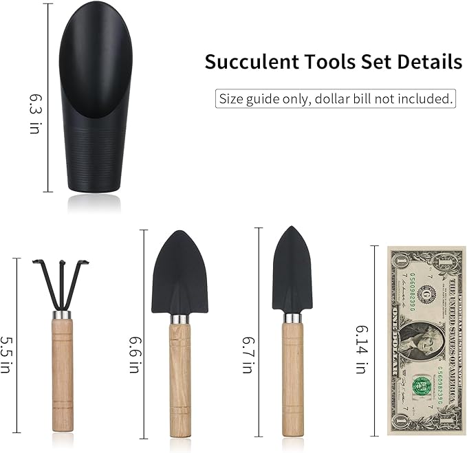 5Pcs Succulent Tools, Mini Garden Tools, Plant Potting Mat as Plant Accessories - Image 2