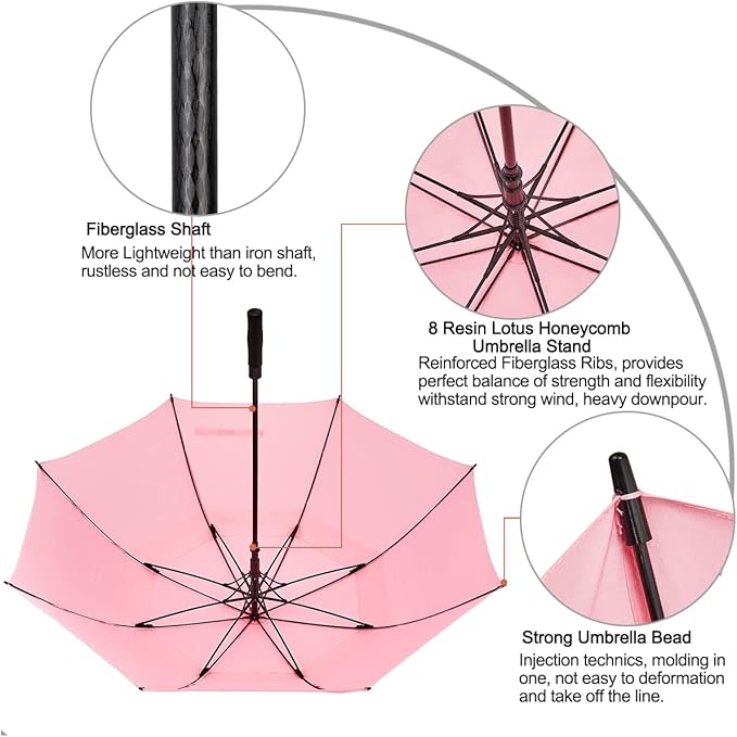 G4Free 47/54/62/68/72 Inch Automatic Open Golf Umbrella Oversize Extra Large - Image 4