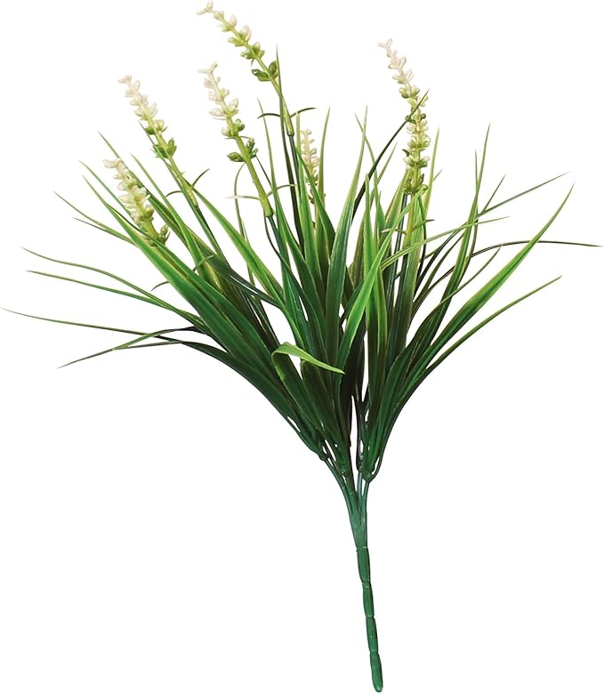 alyptus Outdoor Artificial Flowers 12 Bundles Plastic Plants Faux White Flower - Image 2