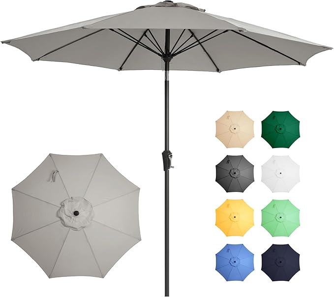 Ayge 9FT Large Outdoor Patio Umbrella Market Table Umbrella-UV Resistant by AYGE