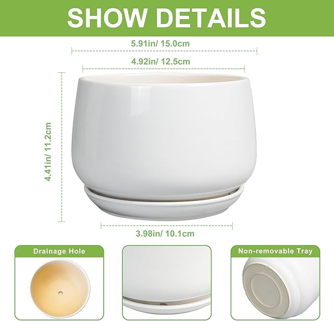 G EPGardening Ceramic Pots for Plants - Image 3