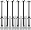 6 Pack String Light Poles, 5Ft Light Poles by Mutovlin