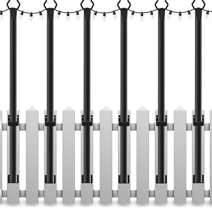 6 Pack String Light Poles, 5Ft Light Poles by Mutovlin
