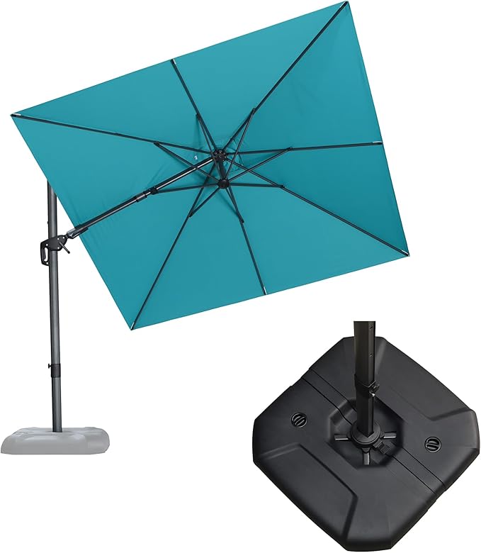 PURPLE LEAF 8.8' X 8.8' Right-left Tilt Patio Umbrella by PURPLELEAF