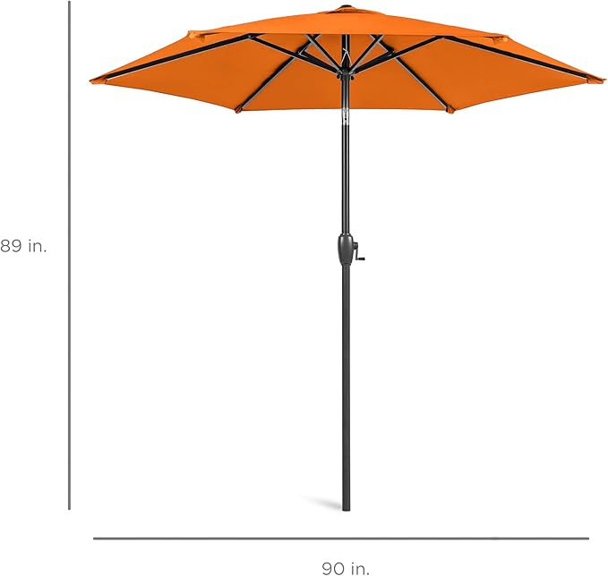 Best Choice Products 7.5ft Heavy-Duty Round Outdoor Market Table Patio Umbrella - Image 7