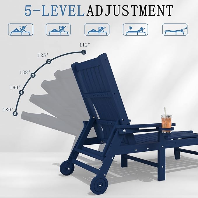 Patio Chaise Lounge Chair, Oversized Lounge Chair Outdoor - Image 4