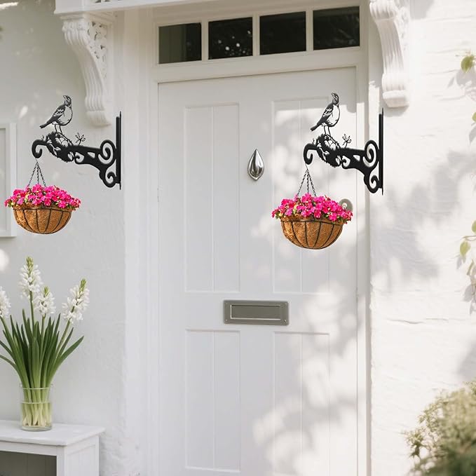 4-Pack Aesthetic Wall Plant Hanger Indoor and Outdoor – 10 Inch Metal Hanging - Image 7