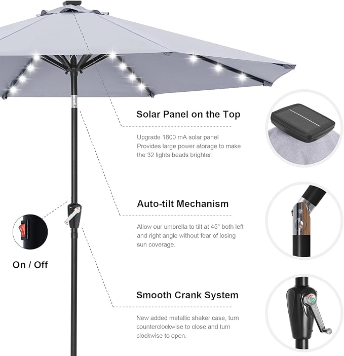 ABCCANOPY Durable Solar Led Patio Umbrellas - Image 6