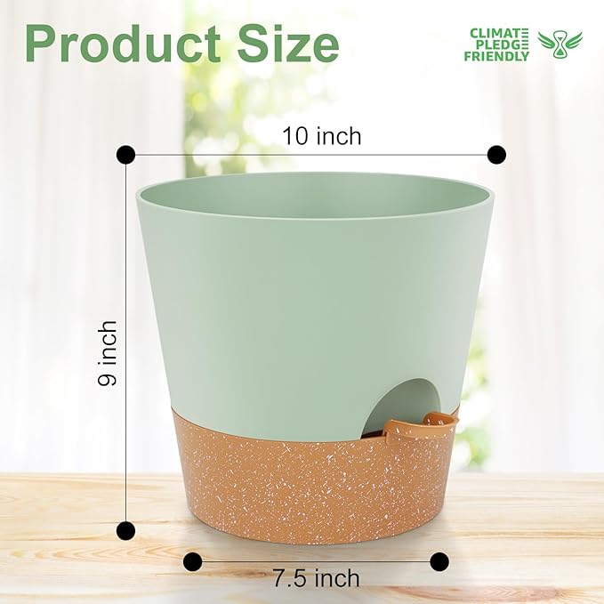10-Inch Plant Pots, Self-Watering Planters - Image 4