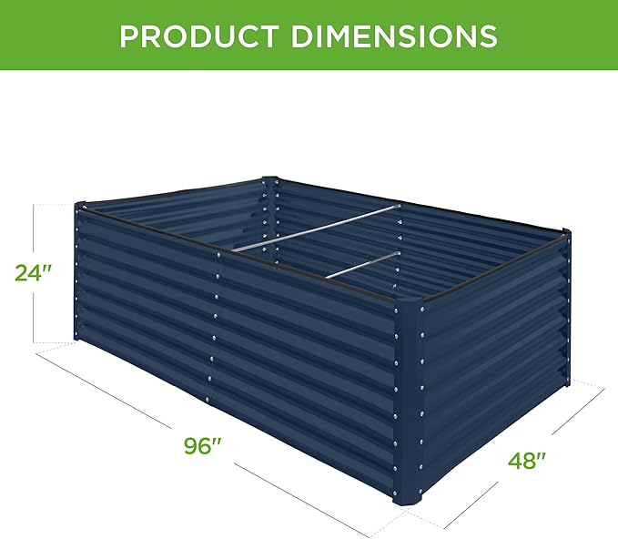 Best Choice Products 8x4x2ft Outdoor Metal Raised Garden Bed, Deep Root Planter - Image 3