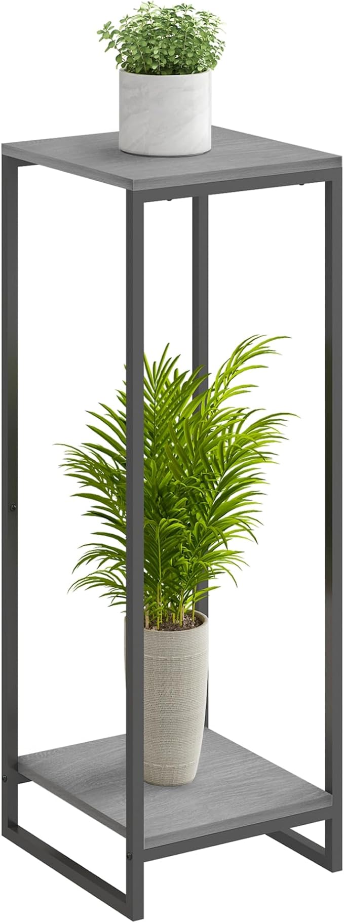 34" Tall Plant Stand Indoor, 2-Tier Modern Plant Shelf, Corner Flower Pot by GreenLivingSpaces