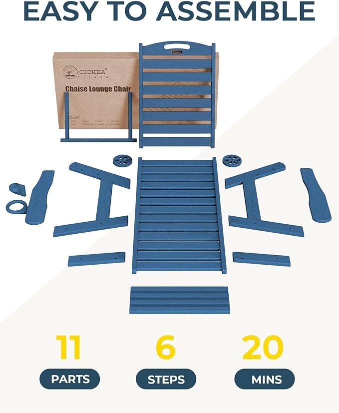 Outdoor Chaise Lounge Chair Set of 2, Patio Lounge Chairs - Image 7