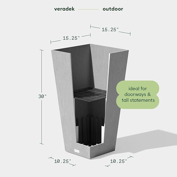 Veradek V-Resin Indoor/Outdoor Taper Planter - Image 2