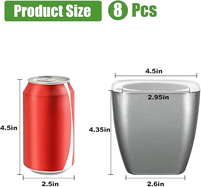 8 Pack 4-inch Plant Pots Indoor Garden Decorative Flower pots Small - Image 2