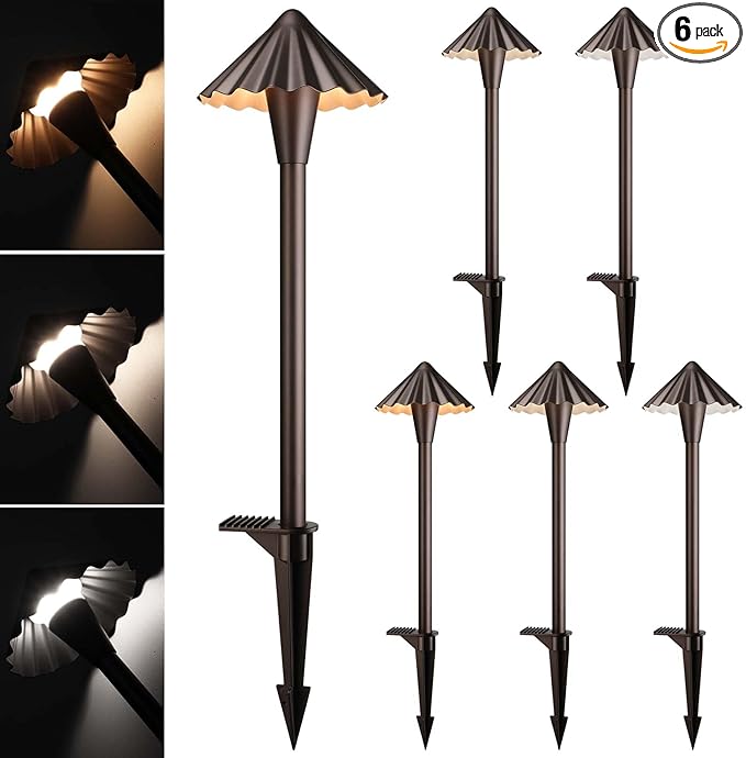 LEONLITE 3CCT Low Voltage Pathway Lights, LED Landscape Path Lights, by LEONLITE