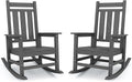 KINGYES Oversized Outdoor Rocking Chair Set of 2, All-Weather Patio Rocking by KINGYES