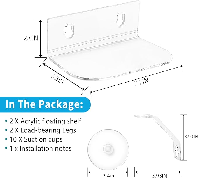 2-Pack Acrylic Window Plant Shelves - Image 2
