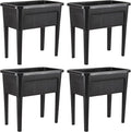 4 Pcs Plastic Raised Garden Beds by ZIWQPIHT