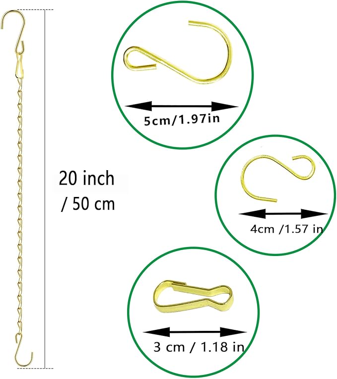 RIFNY Gold Chain for Hanging Plants, 20 Inch Small Plant Chains for Hanging - Image 5