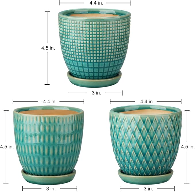 Oairse 4 inches Ceramic Planters Pots - Image 5