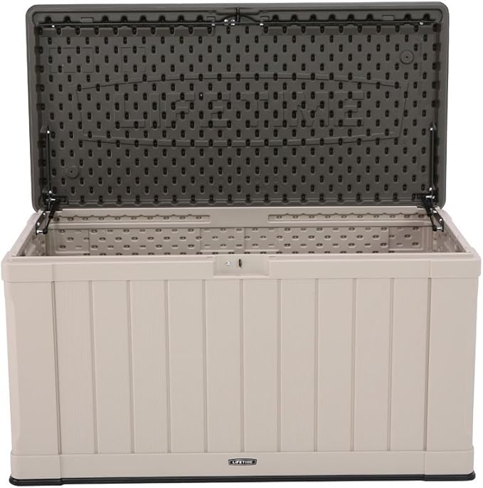 LIFETIME 60186 Heavy-Duty Outdoor Storage Deck Box, 116 Gallon, Desert - Image 4