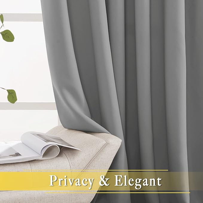 NICETOWN Extra Wide Sliding Door Curtains, Thermal Insulated Blackout Patio - Image 5