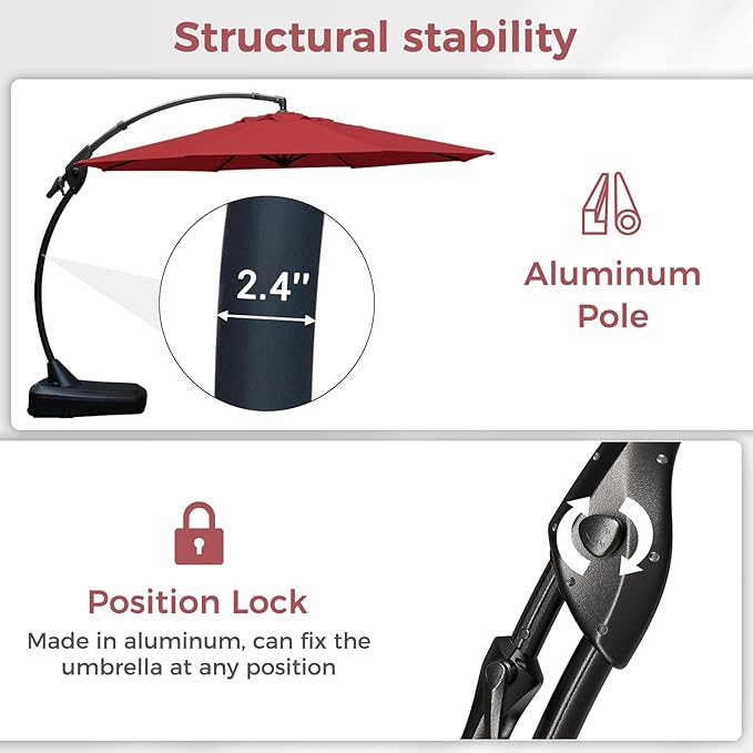 Grand patio 11FT Cantilever Umbrella - Image 6