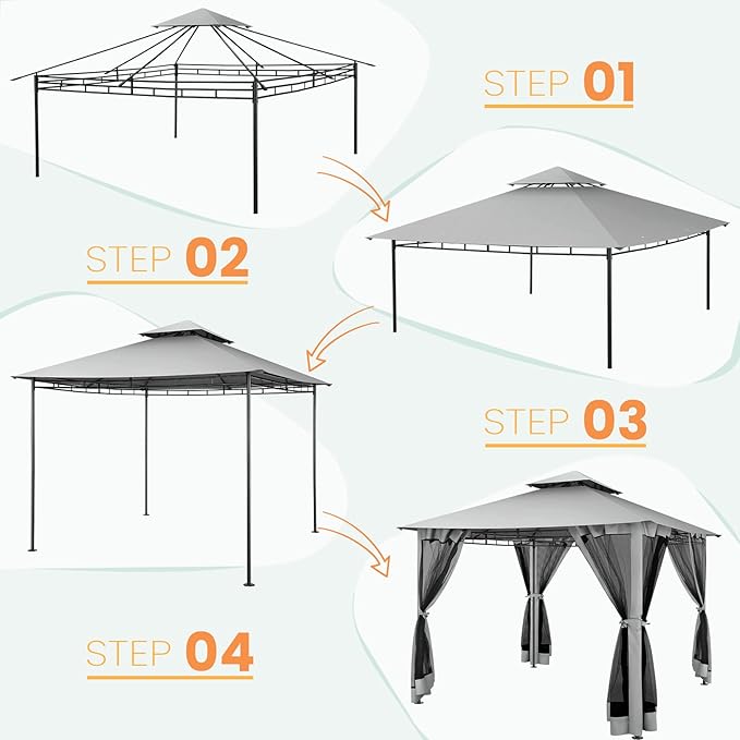COBIZI Gazebo 10x10 Heavy Duty Gazebos - Image 8