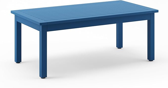 LUE BONA Outdoor Coffee Table, HDPS Patio Coffee Tables by LUEBONA