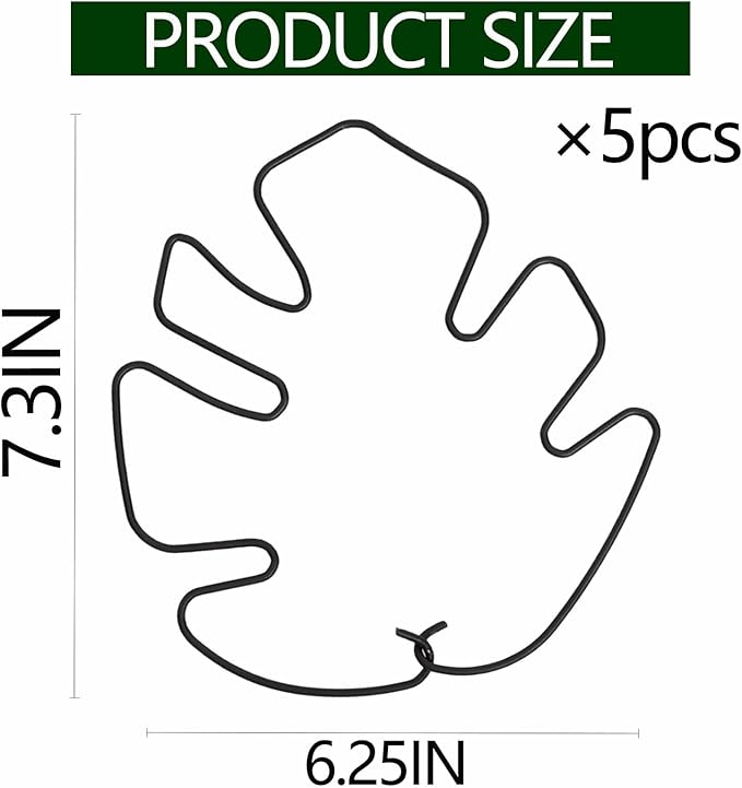 5PCS Monstera Plant Stem Support -7.3*6.25IN Adjustable Metal Stake - Image 2
