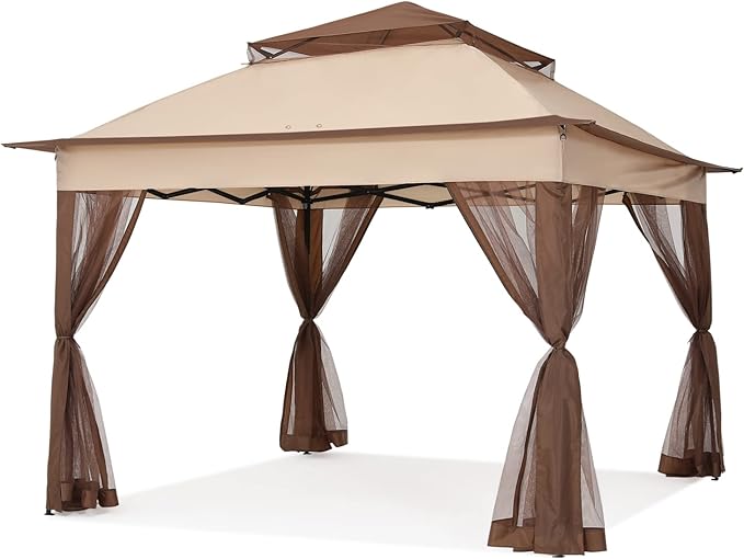 COOSHADE 11x11 Pop Up Gazebo Tent Outdoor Canopy Patio Shelter - Image 2